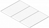 Полка решетчатая Polair 650Х530 (ленточная поперечина 3х10-2шт) ПЭП RAL-9003 (бел.)  2556379d фото