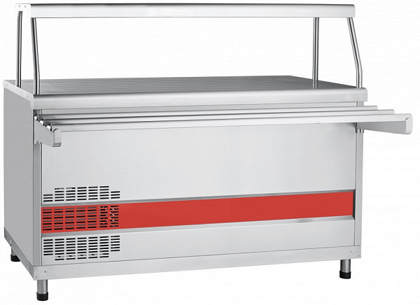 Прилавок холодильный с плоской столешницей Abat Аста ПВВ(Н)-70КМ-01-НШ столешница нерж. (21000011567), 2 полки фото