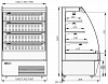 Холодильная горка Полюс Carboma 1600/875 ВХСп/ВТ-1,3 (тонированный cтеклопакет) (F 16-80 VM/SH 1,3-2 тонированный стеклопакет фото