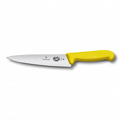 Универсальный нож Victorinox Fibrox 25 см, ручка фиброкс желтая в Москве , фото