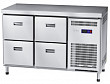 Холодильный стол  СХС-70-01 неохлаждаемая столешница без борта (ящики 1/2, ящики 1/2)