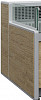 Боковина Полюс Carboma GC111 пластик+МДФ со стеклопакетом, левая, открытый модуль, 0011-1010 (серый+мариель) фото
