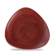 Тарелка мелкая треугольная без борта  Stonecast Patina Rust Red PARETR91