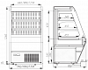 Холодильная горка Полюс Carboma 1260/700 ВХСп-1,0 Britany F13-07 (стеклопакет) фото