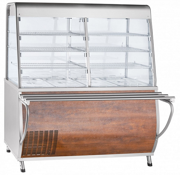 Прилавок-витрина холодильный Abat Премьер ПВВ(Н)-70Т-С-01-НШ кашированный металл фото