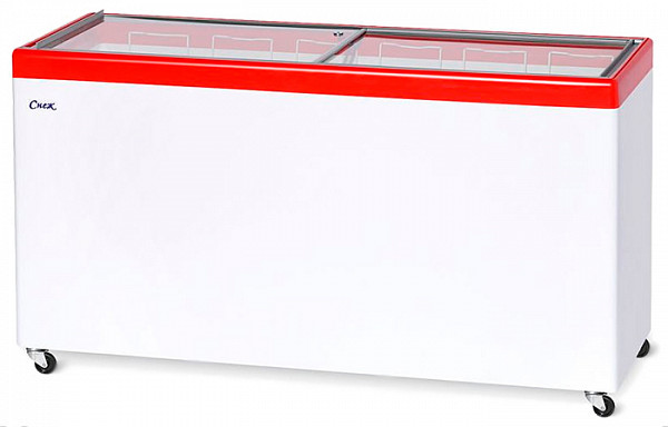 Морозильный ларь Снеж МЛП-700 (красный) с замком фото