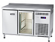 Холодильный стол  СХС-60-01 неохлаждаемая столешница с бортом (дверь-стекло, дверь)