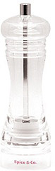 Мельница для соли и перца Bisetti h 21,5 см, акрил, прозрачная, SPICE & CO 9230 фото