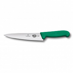 Универсальный нож Victorinox Fibrox 19 см, ручка фиброкс зеленая в Москве , фото