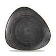 Тарелка мелкая треугольная  Stonecast Raw Black SRBLTR91