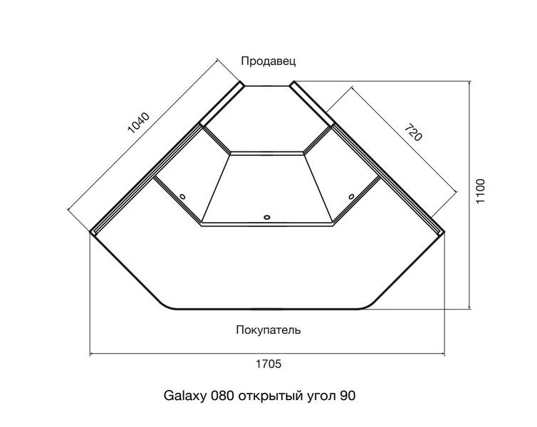 Galaxy 080 Открытый угол 90 вентилируемая прессервы