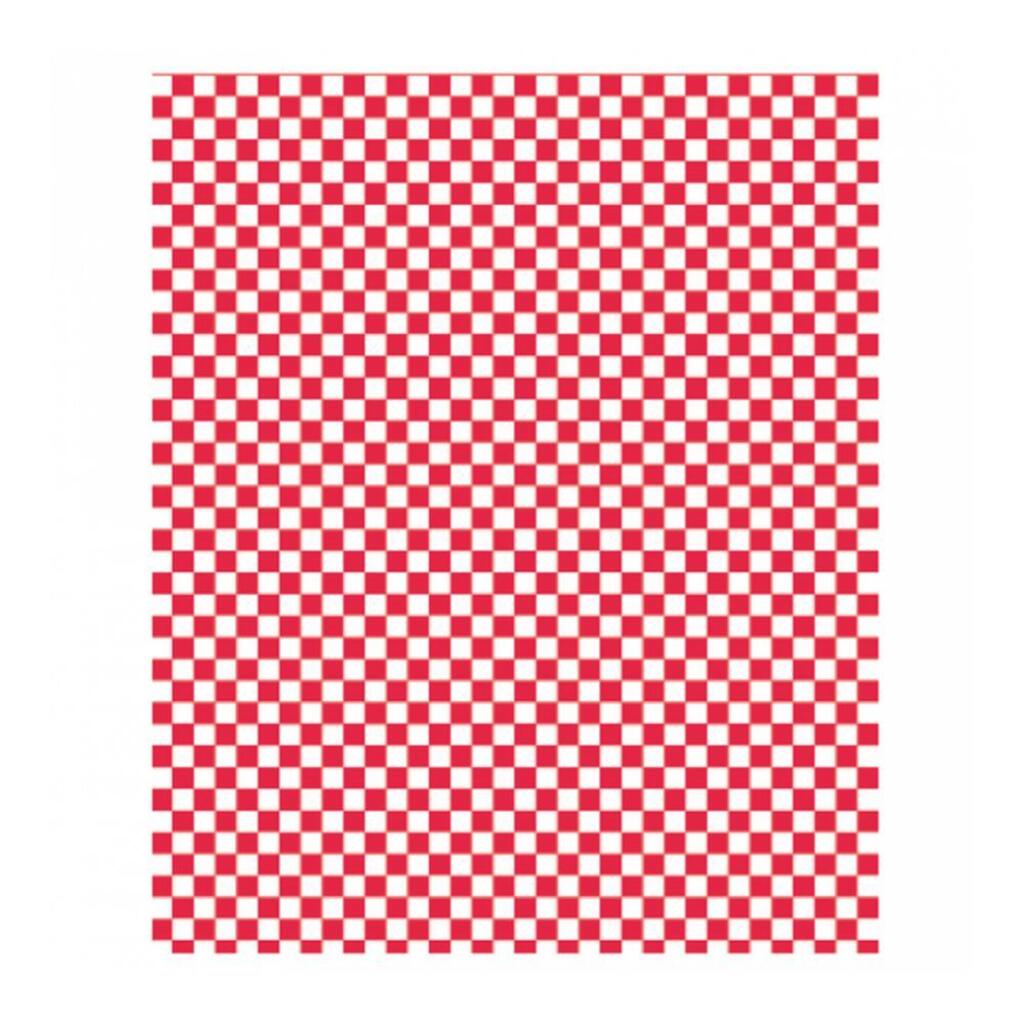 Красная клетка, 31*31 см, жиростойкий пергамент 32 г/см2, 1000 шт/уп фото