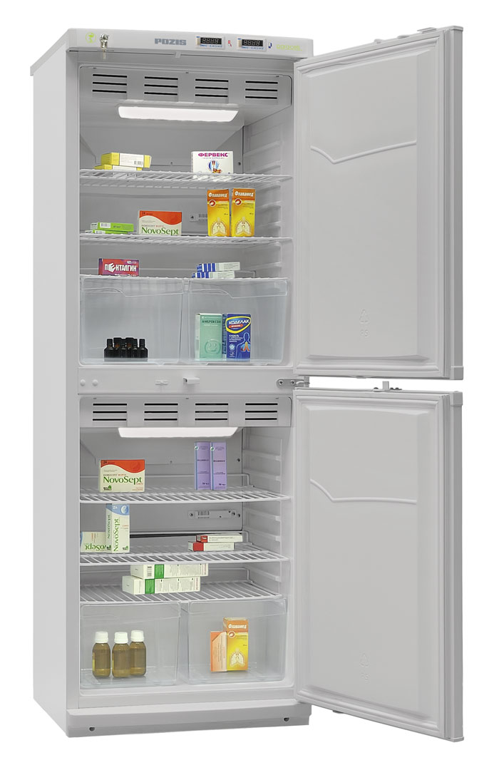 Фармацевтический холодильник Pozis ХФД-280-1 (металл. дверь) с БУ-М01 фото