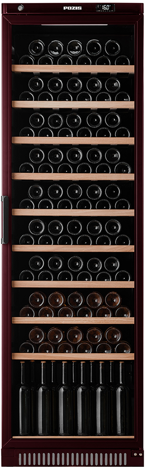 Монотемпературный винный шкаф Pozis ШВ-120 вишневый фото