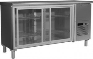 Холодильный стол Россо T57 M2-1-C 9006-1 корпус серый, без борта  (BAR-360K) фото