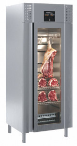 Шкаф с высоким уровнем контроля влажности Полюс M700GN-1-G-HHC 9005 (сыр, мясо) фото