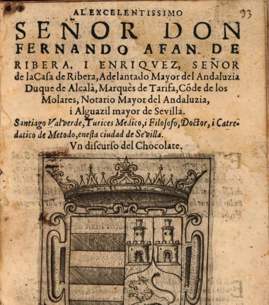 400-летняя книга под названием Un Discurso del Chocolate считается старейшей известной книгой, посвященной шоколаду.jpg