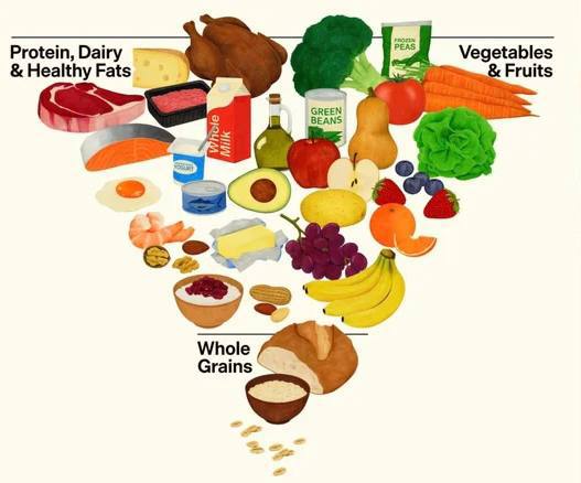 Раньше в основе пирамиды располагались углеводы, теперь там белок, овощи и фрукты.jpeg