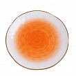 Тарелка  21 см оранжевая фарфор The Sun Eco