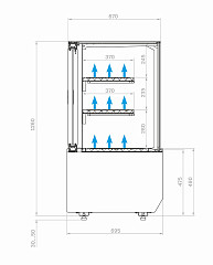 Витрина кондитерская Полюс KC70 SV 0,9-1 STANDARD (версия 2.0) (9005-0430) в Москве , фото 2