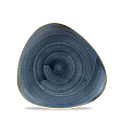 Тарелка мелкая треугольная  Stonecast Blueberry SBBSTR71 19,2см, без борта