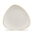 Тарелка мелкая треугольная  Stonecast Barley White SWHSTR71 19,2см, без борта