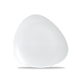 Тарелка мелкая треугольная без борта  22,9см, Vellum, цвет White полуматовый WHVMTR91
