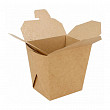 Коробка для лапши  480 мл, натуральный цвет, 5,7*7,7 см, СВЧ, 50 шт/уп, картон