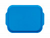 Поднос столовый с ручками Luxstahl 450х355 мм голубой фото
