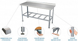 Стол производственный Atesy СР-С- 950.800-02-Н (СР-2-950/800-Н) в Москве , фото 2