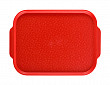 Поднос столовый с ручками  450х355 мм красный