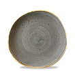 Тарелка мелкая Волна  Stonecast Peppercorn Grey SPGSOG81 21 см
