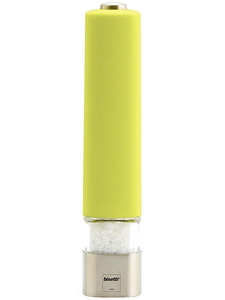 Мельница электрическая для соли Bisetti h 20 см, цвет салатовый, ELECTRIC фото