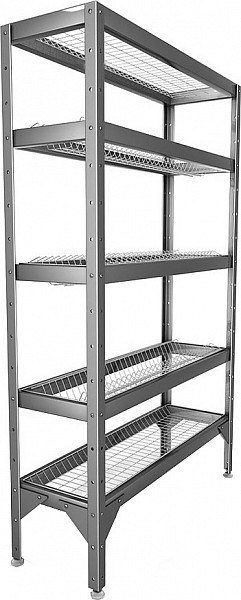 Стеллаж решетчатый для стаканов Hessen СР-1,6*6/5 (нерж) фото