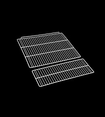 Полки в сборе для шкафа морозильного Hurakan HKN-UF фото