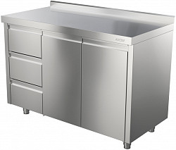 Стол-тумба Atesy СТ-С-1-1200.600-02-Р-3Л (СТ-3/1200/600 с ящиками) в Москве , фото 1