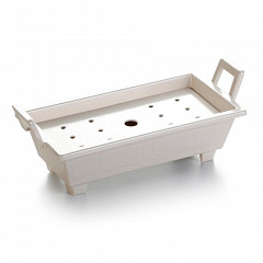 Блюдо прямоугольное P.L. Proff Cuisine 40,6*18,6*14,3 см White пластик меламин в Москве , фото