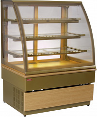 Витрина кондитерская Unis Georgia III 150 double glass Gold в Москве , фото 1