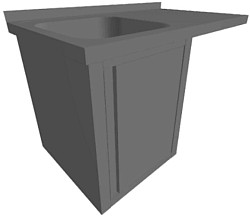 Ванна моечная с рабочей поверхностью Restoinox ВМЦЗРК/1-12/7-БЛ в Москве , фото