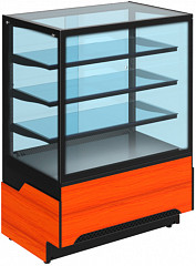 Витрина кондитерская Cryspi ВПВ (Adagio Cube К 900 Д) (дуб сонома кромк чёрн, внеш 9005мат _внутр9005мат) в Москве , фото 1