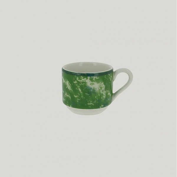 Чашка для эспрессо штабелируемая RAK Porcelain Peppery 90 мл, зеленый цвет фото
