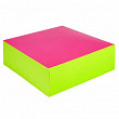 Коробка для кондитерских изделий  16*16 см, фуксия-зеленый, картон