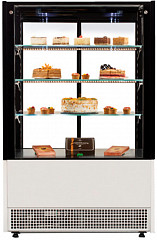 Витрина кондитерская Cryspi ВПВ 0,31-1,44 (Elegia Quad К 1000 Д) (Структ муар9010верх мат9005) в Москве , фото 1