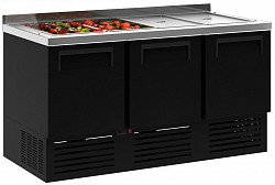 Стол для салатов Полюс T70 M2salGN-2 9006-2 корпус серый, с бортом в Москве , фото 1