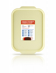 Поднос столовый с ручками Luxstahl 450х355 мм светло-желтый в Москве , фото 2