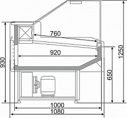 Холодильная витрина Golfstream Двина QS УВ90 ВС белая в Москве , фото 2