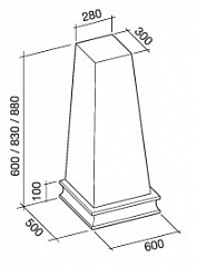 Пристенная вытяжка Falmec Penta 60 H88 (600) S в Москве , фото 2