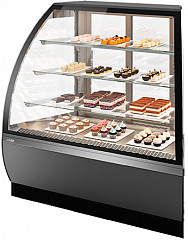 Витрина кондитерская Chilz Vete Lux AN серый матовый/шлифованная нержавейка в Москве , фото 1