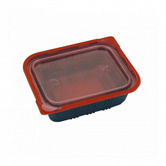 Контейнер порционный с крышкой Garcia de Pou черно-красный, СВЧ, 15,3*12*5,1 см, PP, 50 шт/уп в Москве , фото