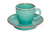 Блюдце для кофейной чашки Porland 12 см фарфор цвет бирюзовый Seasons (122112) фото